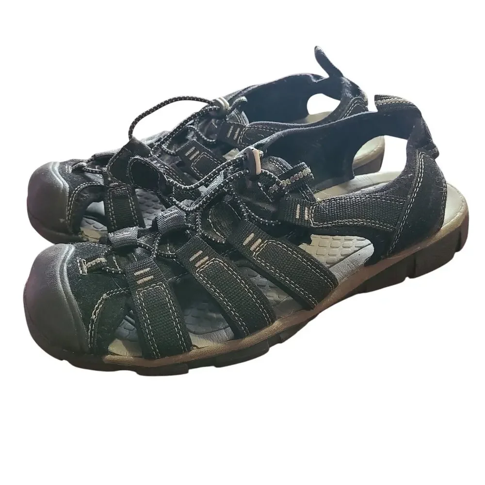 Croft &‎ Barrow Closed Toe Fisherman Sandals Mens 8 Black Hiking Slip On